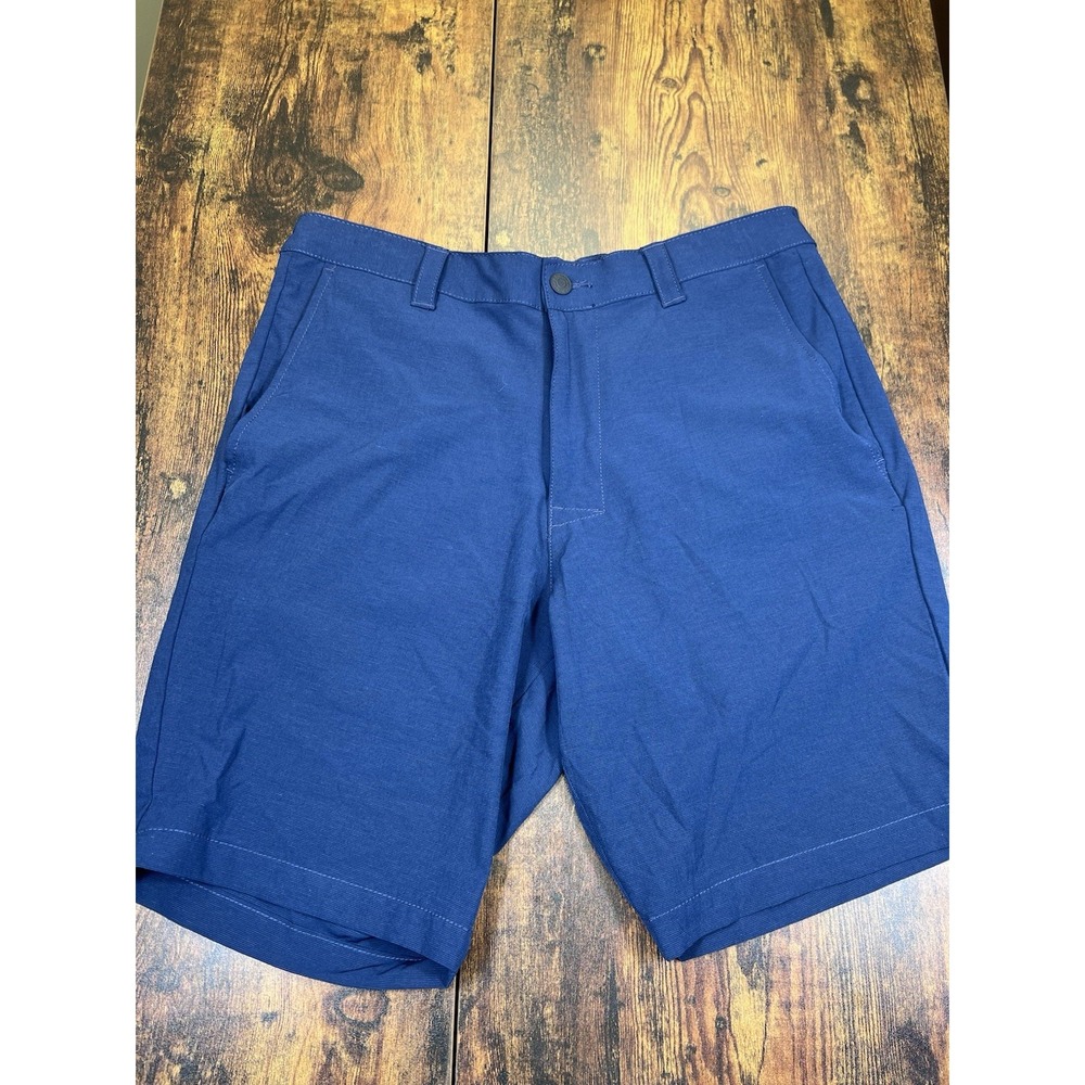 Banana Republic Core Temp Shorts Mens 34 Navy Blue Stretch Casual Golf Resort